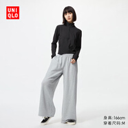 優(yōu)衣庫女裝運動(dòng)寬腿褲/闊腿褲寬松衛褲25秋冬新款479620 03 灰色 2XL /165/84A