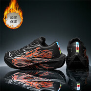 LI NING李寧秋冬芷境3碳板跑步鞋男飛電5U龍雀競速赤兔8Pro心跳6代兒童跑 加絨黑紅 39