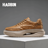 浩賓男鞋2025新款秋冬季增高小白鞋男士運動(dòng)休閑板鞋子潮鞋一腳蹬 駝色加絨款(按運動(dòng)鞋尺碼) 39 (245mm) (等同于運動(dòng)鞋40碼)