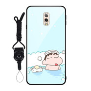 京營(yíng)三星J7plus玻璃手機殼防刮鋼化c7100保護套C8手機套定制 小新泡澡