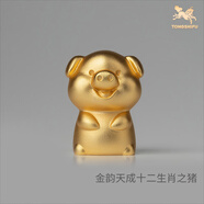 銅師傅 《金韻天成十二生肖》真金鎏鍍銅擺件 裝飾擺件伴手禮物 十二生肖之豬