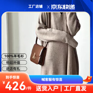 優(yōu)衣羊毛衫時(shí)尚爆款韓版時(shí)尚寬松大V領(lǐng)連衣裙顯瘦百搭毛衣裙毛衣 本紫色 TYYR182 M TYYR182