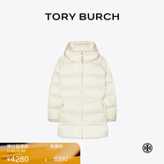 Tory Burch 湯麗柏琦 【線(xiàn)上專(zhuān)享】秋冬中長(cháng)款保暖羽絨服TB 63865 白色 110 XL 推薦135-145斤