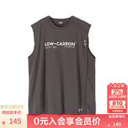 KAMA卡瑪短袖索羅娜無(wú)袖男T恤運動(dòng)背心抗菌新款夏季美式 深灰 M