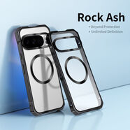 何佳功跨境新款適用谷歌10Pro XL手機殼金屬磁吸谷歌10異形邊框磨砂單面 戰甲手機殼黑色 谷歌Pixel 8 Pro