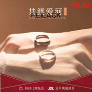 FEILACK鉆石鉑金戒指情侶共度愛(ài)河一對輕奢對戒開(kāi)口可調送女朋友生日禮物 輕奢款【刻字/賀卡】定制拍下 活口【豪華禮盒 加急發(fā)貨】