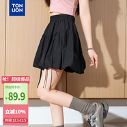 唐獅2025夏女蝴蝶結系帶花苞裙半身短裙