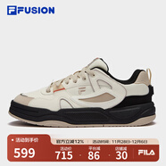 FILA FUSION斐樂(lè )潮牌男鞋BANK II專(zhuān)業(yè)滑板鞋運動(dòng)鞋板鞋 古白色/水泥棕-AC 41