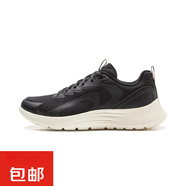 LI-NING李寧2025輕羽男子跑步鞋秋季新款緩震軟底舒適運動(dòng)鞋休閑慢跑鞋 黑白色ARSV133-4 李寧 42