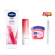 凡士林修護潤唇膏 唇膜精華打底保濕補水防干裂緩解唇炎 【RIO草莓潤唇護手套裝】3.5+7g+100ml