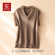 尚羊純告別單調~100純山羊絨背心小眾設計感內搭馬甲女無(wú)袖上衣 本紫色 M