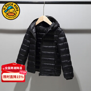 G.DUCKKIDS小黃鴨兒童輕薄羽絨棉服男童女童棉衣寶寶外套中大童棉襖童裝外套 黑色 150 cm 【建議身高125-135】