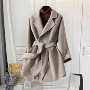 卡悠萊時(shí)尚女外套洋氣款減齡女人味年輕冬裝氣質(zhì)小香風(fēng)套裝女裝秋冬高端 奶咖上衣(秋季秋裝早秋秋冬春秋 大碼L(建議100-120斤) 均碼