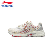 李寧（LI-NING）李寧童鞋男女大童跑步鞋2026馬年新款方舟兒童紅色新年款運動(dòng)鞋子 【方舟2】乳白色/巖白灰014-5 33