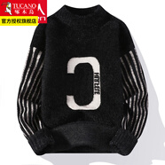 啄木鳥(niǎo)毛衣男士裝秋冬季衫線(xiàn)非羊加厚毛衫保暖打底針織衫衣服 10909/8295黑色 3XL