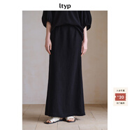旅途原品ltyp 日本進(jìn)口三醋酸立裁大廓感小衫/半裙套裝女冬季襯衣 半身裙-經(jīng)典黑 M