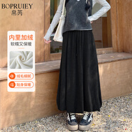 帛芮糯米花苞裙半身裙2025年新款白色裙子黑色高級感長(cháng)款蓬裙長(cháng)裙