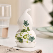 金嵐玉家用唐山骨瓷韓式牙簽筒牙簽盒清新酒店骨瓷餐桌牙簽筒收納牙簽罐 五福臨門(mén)-葫蘆牙簽1個(gè)