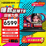 神舟（HASEE）戰神S8/T8Pro 游戲本 2025旗艦AIPC滿(mǎn)血滿(mǎn)功耗RTX4060 2.5K高刷電競辦公設計學(xué)生筆記本電腦 T8Pro丨i7HX/4060/32G+1T時(shí)尚版 【旗艦版】：100%色域 165Hz 2.5K高刷 【滿(mǎn)血獨立顯卡】英偉達新一代RTX光追獨顯8GB
