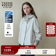 Teenie Weenie小熊女裝防潑水外套2025年秋季新款通勤寬松輕薄夾克 象牙白 M
