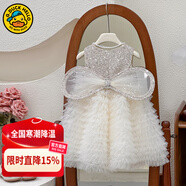 G.DUCKKIDS童裝愛(ài)莎公主裙女童連衣裙夏季2024新款兒童裙子時(shí)髦女孩生日禮物 香檳色天使翅膀裙aeksacq 110 適合100-110cm年齡4-5歲