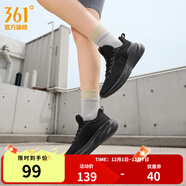 361°運動(dòng)鞋女鞋秋冬季新款黑色通勤鞋輕便舒適緩震健身慢跑步鞋子女 曜石黑【網(wǎng)布】評價(jià)有禮 40