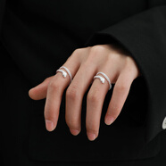 奧斯坦汀S999足銀戒指靈蛇形開(kāi)口尾戒食指對戒生日情人節禮物送男女朋友 限量版（綠瞳、紫紅靈瞳）各一只-原裝盒 開(kāi)口可調款