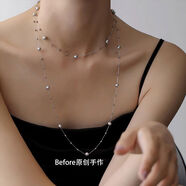 恒久葉冷淡風(fēng)銀灰色珍珠毛衣鏈新款女小眾氣質(zhì)秋冬長(cháng)款歐式項鏈配飾 銀灰色珍珠毛衣鏈精美禮盒裝