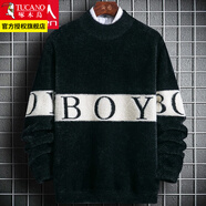 啄木鳥(niǎo)毛衣男士裝秋冬季衫線(xiàn)非羊加厚毛衫保暖打底針織衫衣服 10928/607黑色 XL