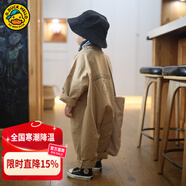 G.duck小黃鴨嬰兒連體衣服秋季2024新款長(cháng)袖外出服哈衣男女寶寶工裝兒童 長(cháng)袖卡其哈倫褲 110cm 110碼【建議4-5歲】