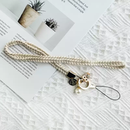 三棲虎原創(chuàng  )女長(cháng)款吊繩鏈條小香風(fēng)韓范珍珠流蘇網(wǎng)紅防丟掛脖手機掛繩 掛脖款小珍珠+貓頭鷹