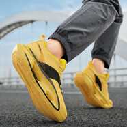 LI NING李寧新款飛電5U情侶運動(dòng)赤兔8pro跑步鞋減震耐磨透氣舒適男女跑鞋 黃色 35