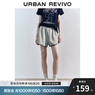 UR2025秋季新款女裝休閑簡(jiǎn)約撞色松緊腰高腰短褲UYU650048 花灰 S