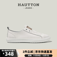 皓頓（HAUT TON）男士樂(lè )福鞋2025秋季舒適一腳蹬男鞋百搭休閑鞋男 XB5304 白色 40