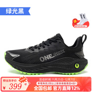 ONEMIX玩覓覓氧避震鞋超輕運動(dòng)跑步鞋柔彈網(wǎng)面男女鞋戶(hù)外慢跑鞋訓練鞋 綠光黑 41