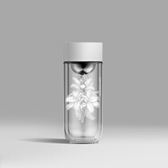 雷德夫/雷德夫G5春暖花開(kāi)雙層玻璃水杯女士杯子花茶杯 G5_天際白_百合花_270ml