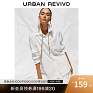 UR2025冬季新款女裝簡(jiǎn)約通勤氣質(zhì)風(fēng)長(cháng)袖開(kāi)襟襯衫UWB250002 本白 S