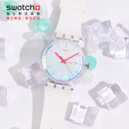 斯沃琪（Swatch）瑞士手表 炫白極光2.0 考試簡(jiǎn)約圣誕禮物時(shí)尚腕表 SO29K704-S14