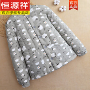 恒源祥純棉花棉衣女士媽媽加厚加棉保暖棉襖外套過(guò)冬防寒外穿棉服冬 棉朵朵灰 L 90-斤