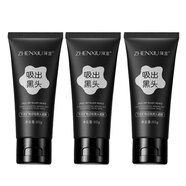 臻羞竹炭礦物泥吸黑頭面膜泥膜鼻貼深層清潔毛孔黑頭粉刺祛痘撕拉面膜 竹炭礦物泥吸黑頭面膜60g*3瓶