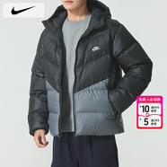 耐克（NIKE）男裝25冬季新款運動(dòng)服防風(fēng)連帽面包服加厚保暖外套時(shí)尚休閑羽絨服 HQ7791-061/曬圖退10 L 【175】體重130~150斤左右