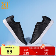 361°男鞋邦彈科技運動(dòng)鞋秋冬季小白鞋緩震百搭休閑鞋板鞋 曜石黑/361度白 44