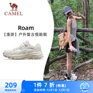 駱駝（CAMEL）漫游復古慢跑鞋女戶(hù)外運動(dòng)鞋子 K23S09L7014-1 米白/香芋紫 40