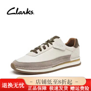 其樂(lè )（Clarks）男鞋春秋拼色復古阿甘鞋牛皮戶(hù)外運動(dòng)休閑鞋 米白色 39