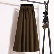 大碼女2025秋冬新款胖mm遮肚子顯瘦高腰針織百褶半身裙中長(cháng)a字裙 2025齡加絨加厚女神范法式打底連衣裙女秋冬配大衣 L L建議90-115斤