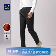 HLA海瀾之家休閑褲男25新商務(wù)中腰直筒彈力褲子男春季HKCAD1J002T 黑色花紋02 31 170/78A 推薦119~126斤