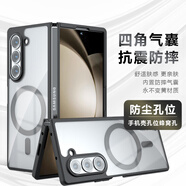 魯深三星Galaxy Z Fold6磁吸磨砂硅膠全包手機(jī)殼保護(hù)套硬殼三星Fold6折疊手機(jī)殼男女款防摔防滑奇甲 三星Z Fold6 透明白 奇甲磁吸硅膠全包【贈屏幕膜】