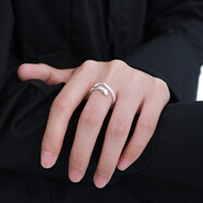 奧斯坦汀S999足銀戒指靈蛇形開(kāi)口尾戒食指對戒生日情人節禮物送男女朋友 限量版（紫紅靈瞳）單只-原裝盒 開(kāi)口可調款