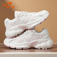 貴人鳥(niǎo)【品牌斷碼清倉】男女鞋跑步鞋運動(dòng)鞋休閑鞋老爹鞋 F5B8420白/淺粉 37
