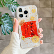 其他家平安喜樂(lè )適用iphone16promax蘋(píng)果12131415手機殼11保護套XR女款xs金箔78plus財庫13mini創(chuàng  )意中國風(fēng) 金箔平安喜樂(lè ) iPhone6s
